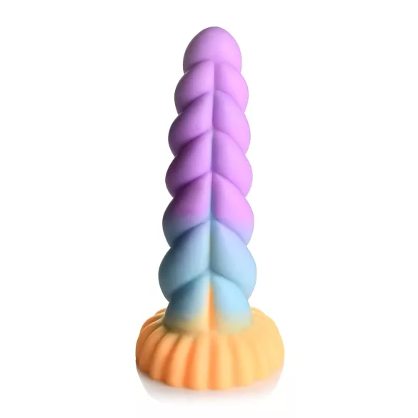 Creature Cocks Mystique - dildo unicornio realista 21cm silicona lila amarillo