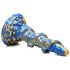"Pulpo Espiral de Kraken - Dildo 21cm (oro-azul)"