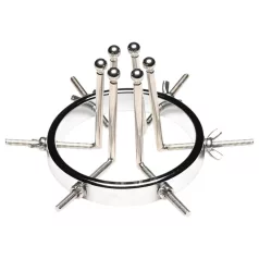   XR Brands Oculus - dilatador anal de acero inoxidable - color plata