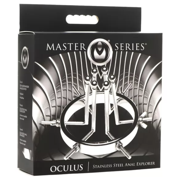 XR Brands Oculus - dilatador anal de acero inoxidable - color plata