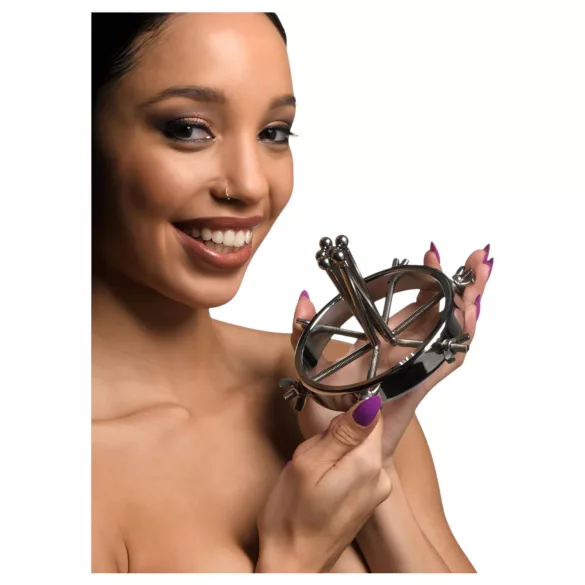 XR Brands Oculus - dilatador anal de acero inoxidable - color plata