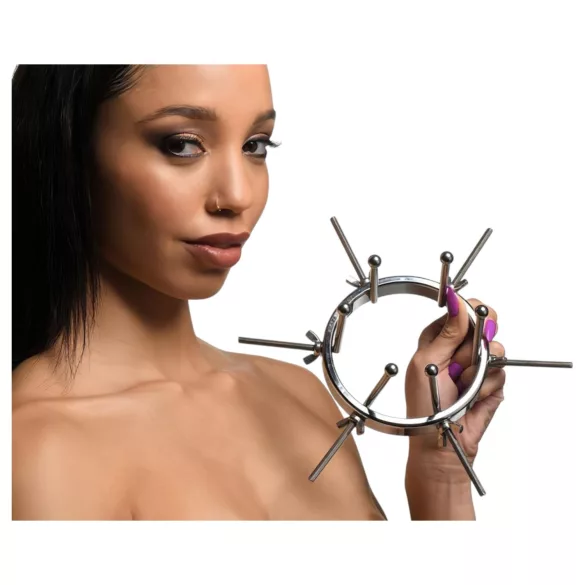 XR Brands Oculus - dilatador anal de acero inoxidable - color plata