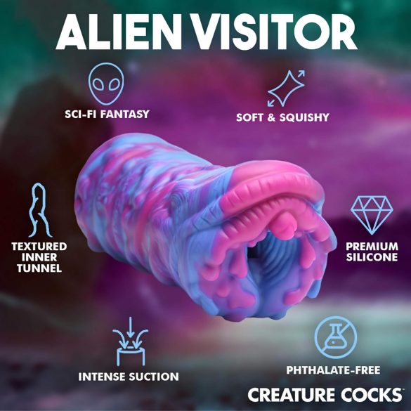 Creature Cocks Cyclone - masturbador alienígena de silicona - lila rosa