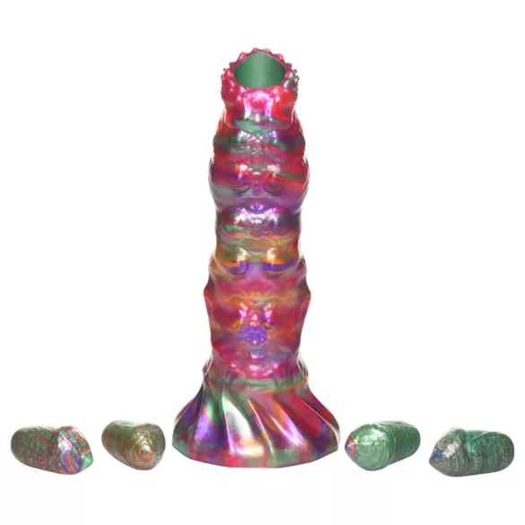Creature Cocks Larva - dildo ovipositor alienígena - silicona arcoíris
