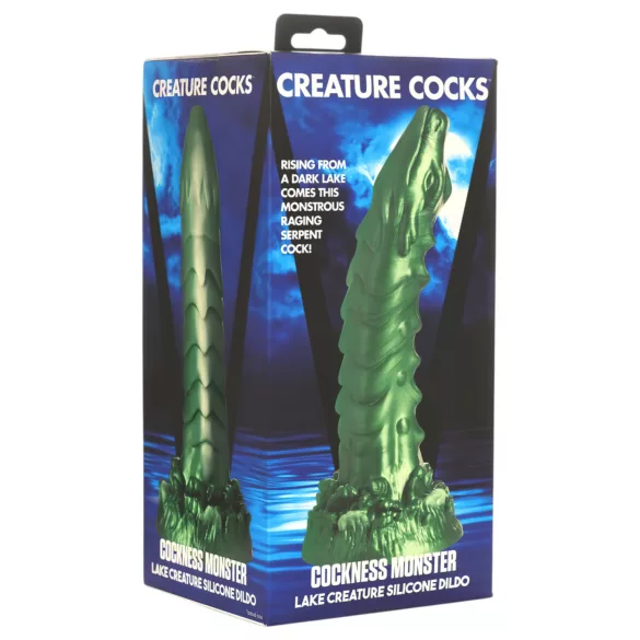 Creature Cocks Cockness Monster - consolador realista de silicona verde