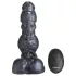 XR Brands Cyborg cock - vibrador empujador masculino con mando - plata