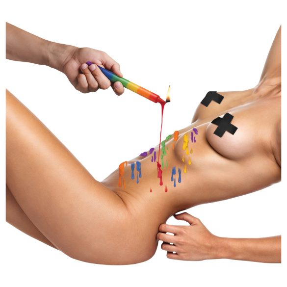 XR Brands - vela corporal BDSM - multisensorial colores surtidos (3 uds)