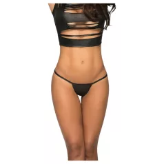 Mapalé - tanga micro brillante - negro