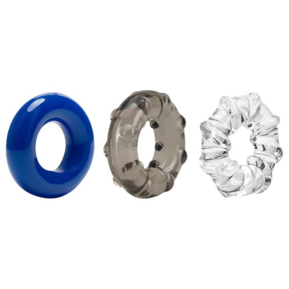 Set de Anillos Penis "Stay Hard" - 3 Colores Vibrantes