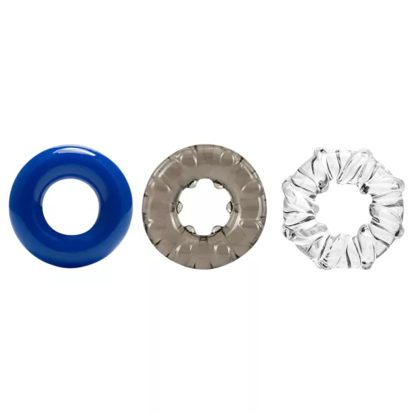 Stay Hard - set de anillos para pene variados - silicona - 3 piezas - colores