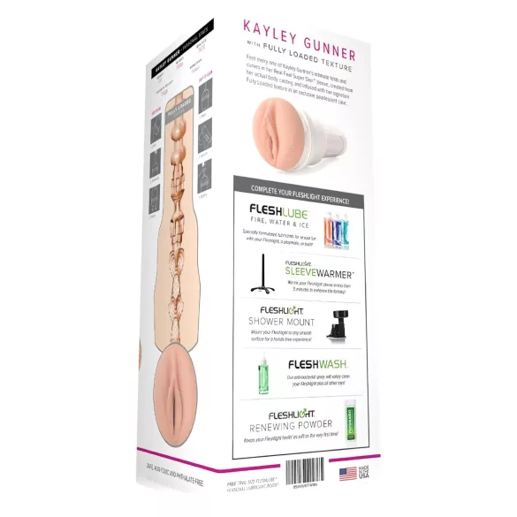 Fleshlight Kayley Gunner - masturbador vaginal realista - color natural