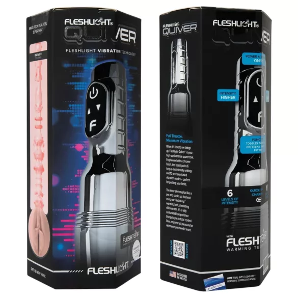 Fleshlight Quiver - masturbador vibrador y con función de calentamiento (vagina)