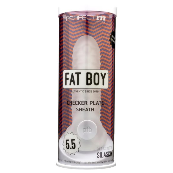 Fat Boy Checker Box - funda para pene 15 cm - silicona blanca