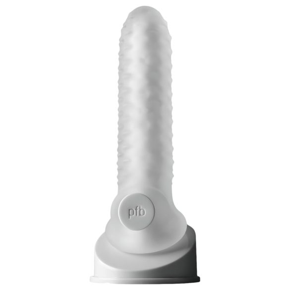 Fat Boy Checker Box - funda pene - textura relieve - 17cm blanco