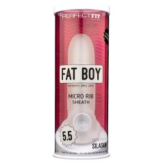   Fat Boy Micro Ribbed - funda para pene texturizada - silicona blanca 15cm