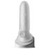 Fat Boy Micro Ribbed - funda para pene texturizada - silicona blanca 15cm