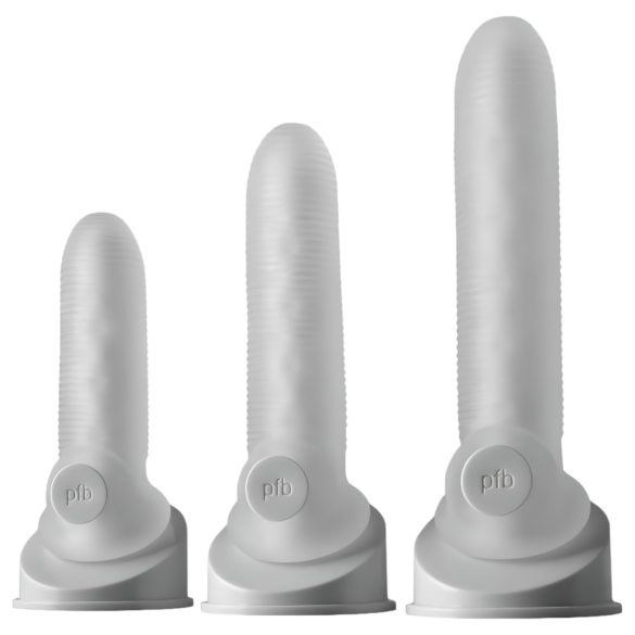 Fat Boy Micro Ribbed - funda para pene texturizada - silicona blanca 15cm