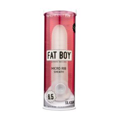   Fat Boy Micro Ribbed - funda pene texturizada - 17cm - blanco