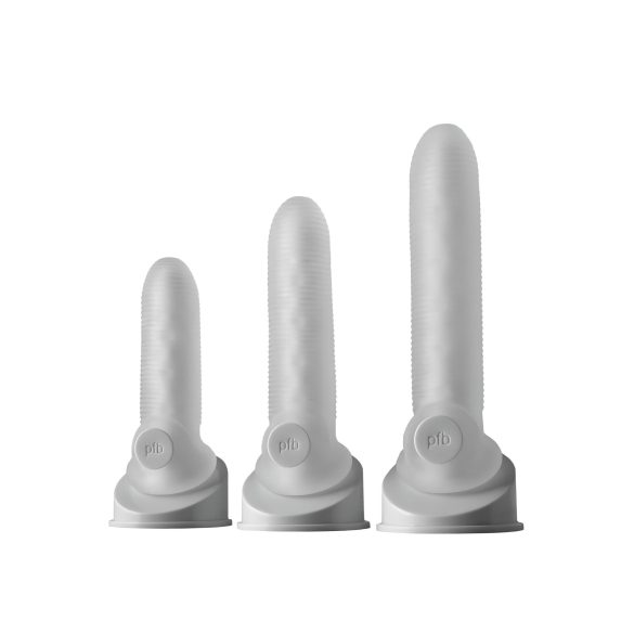 Fat Boy Micro Ribbed - funda pene texturizada - 17cm - blanco