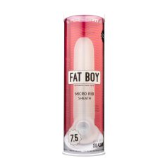   Fat Boy Micro Ribbed - funda para pene texturizada - 19 cm - blanco