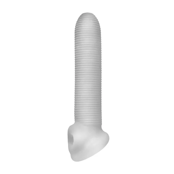 Fat Boy Micro Ribbed - funda para pene texturizada - 19 cm - blanco