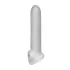 Fat Boy Micro Ribbed - funda para pene texturizada - 19 cm - blanco