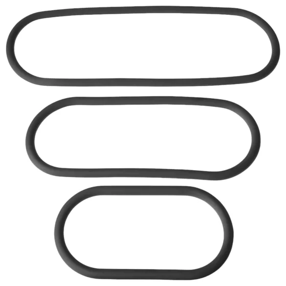 Perfect Fit Slim Wrap - anillo para pene fino - set de 3 piezas - negro