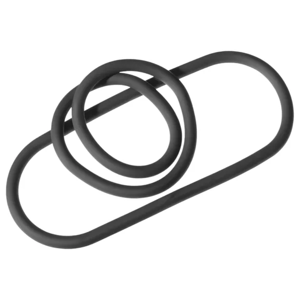 Perfect Fit - anillo para pene delgado - silicona negra - 22 cm