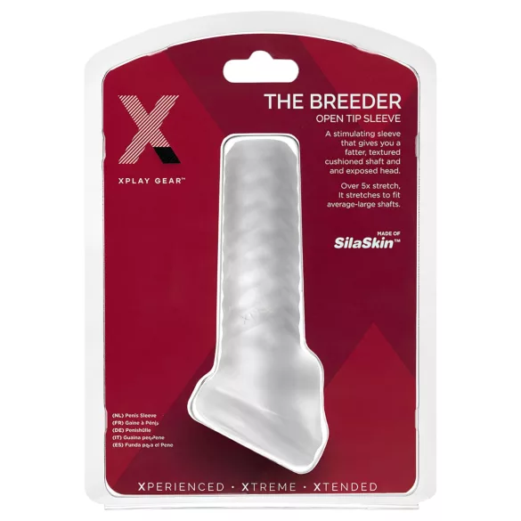 Perfect Fit Breeder - funda pene abierta - silicona blanca