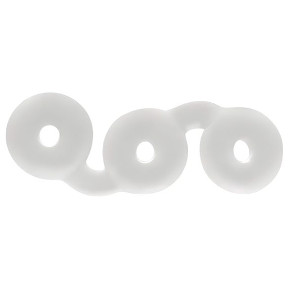 Perfect Fit Triple - anillo para pene set de 3 - silicona blanca