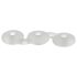Perfect Fit Triple - juego de anillos para el pene (blanco)