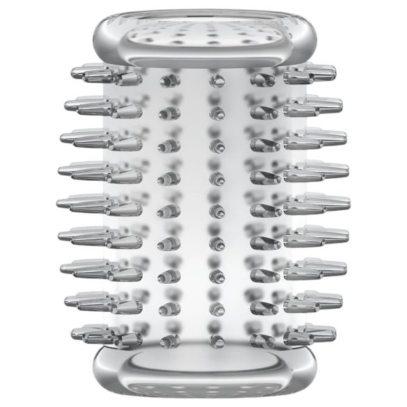 Stay Hard - funda pene texturizada con pinchos - silicona transparente