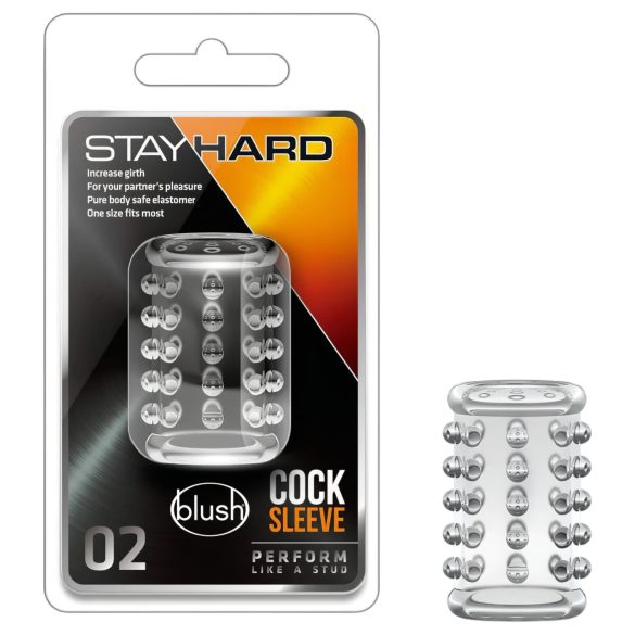 Stay Hard - funda para pene con puntos - silicona transparente