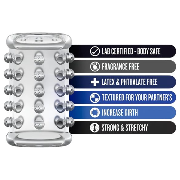 Stay Hard - funda para pene con puntos - silicona transparente