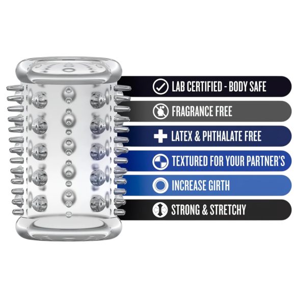 Stay Hard - anillo para pene con púas pequeñas - transparente