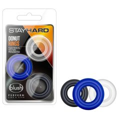   Stay Hard - set de anillos para pene - 3 unidades - colores variados