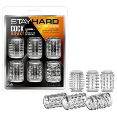   Stay Hard - set de anillos para pene - transparente - 6 unidades
