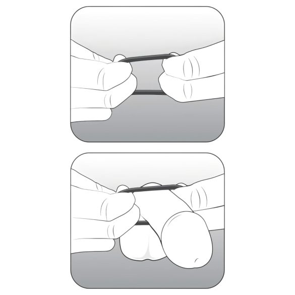 Stay Hard - set de anillos para pene - silicona negra