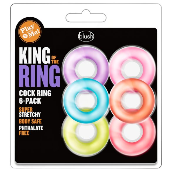 Rey del Anillo - Set de Anillos para Pene Coloridos (6 pcs)