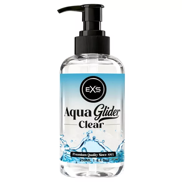 EXS AquaGlider Clear - lubricante transparente a base de agua en frasco con dosificador (250 ml)