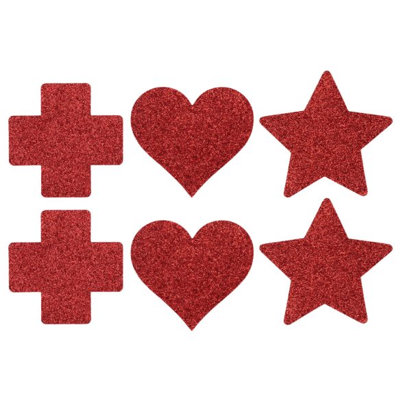 Le Désir - set de cubrepezones - adhesivos - rojo - 3 pares