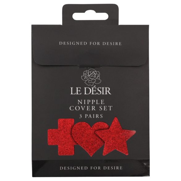 Le Désir - set de cubrepezones - adhesivos - rojo - 3 pares