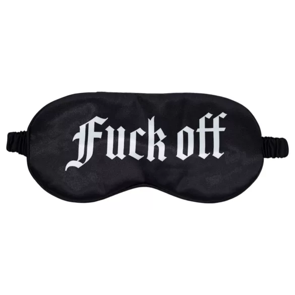 Ouch! - Antifaz de satén negro con inscripción “Fuck Off”