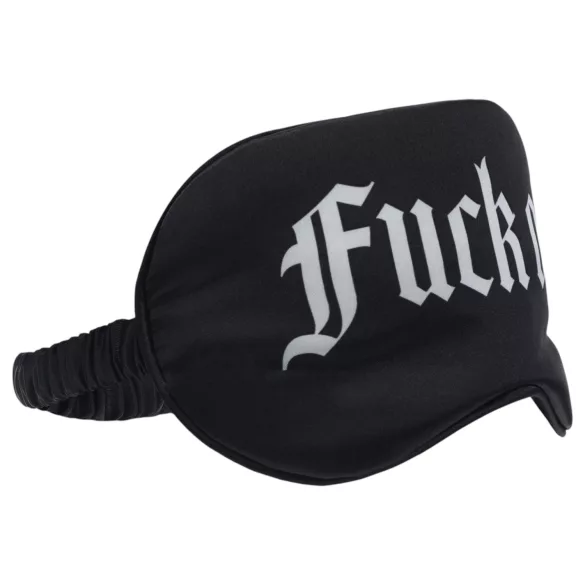 Ouch! - Antifaz de satén negro con inscripción “Fuck Off”