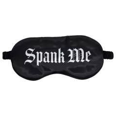   Ouch! - Antifaz de satén negro con inscripción "Spank Me"