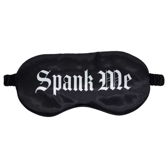 Ouch! - Antifaz de satén negro con inscripción "Spank Me"