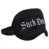 Ouch! - Antifaz de satén negro con texto “Suck Don't Bite”