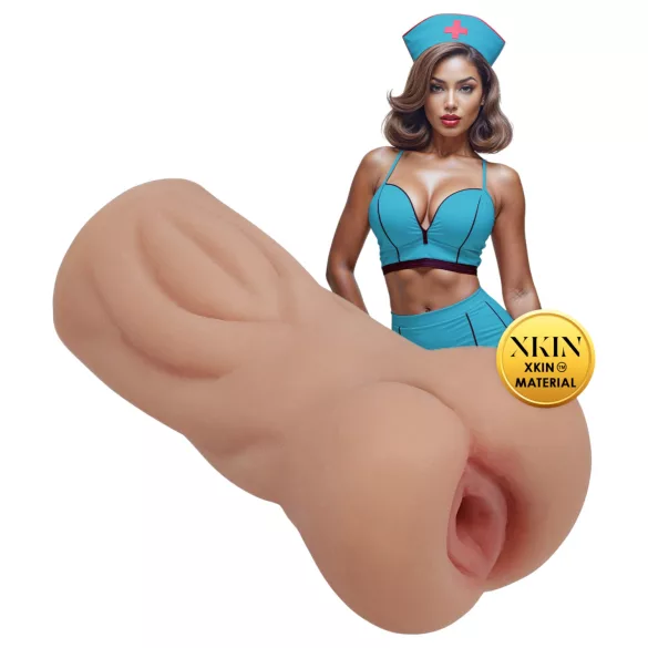 XKIN Naughty Nurse Trixie - masturbador con vagina realista (color natural)
