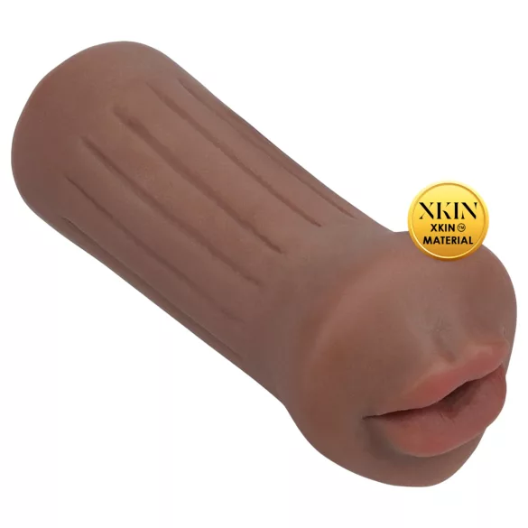 XKIN - masturbador de boca artificial - talla S (tono natural oscuro)