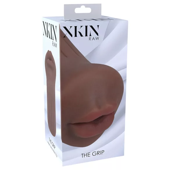XKIN - masturbador de boca artificial - talla S (tono natural oscuro)
